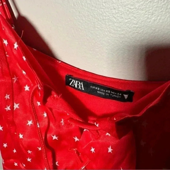 NWOT ZARA SATIN EFFECT STAR  BODYSUIT XS - Picture 7 of 9